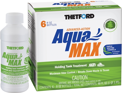 Thetford 96689 AquaMax Waste Holding Tank Treatment - Summer Cypress Scent - (6) 8 Oz Bottles