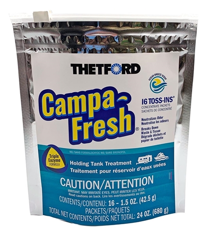 Thetford 96698 Campa-Fresh Waste Holding Tank Treatment 1.5 oz. Toss-Ins, 16 Ct.