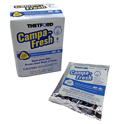 Thetford 96730 Campa-Fresh Waste Holding Tank Treatment 2 oz. Dry Packets, 8 Ct.