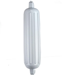 Attwood Softside Ribbed Boat Fender, 24" Length x 6" Dia, White