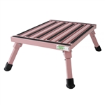 Safety Step F-08C-P Large Folding Step Stool - Pink - 8"