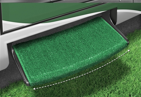 Prest-o-Fit 2-0200 Wraparound Radius RV Step Rug - Green