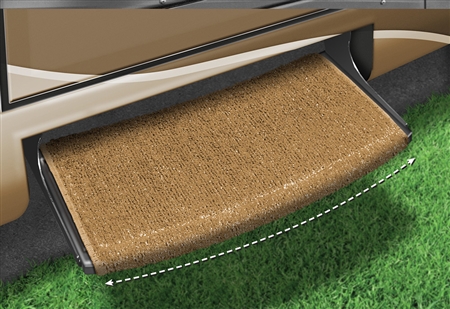 2-0201 Wraparound Radius RV Step Rug - Brown