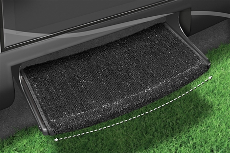 2-0205 Wraparound Radius RV Step Rug - Black