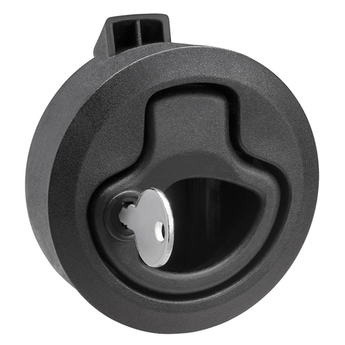 WhiteCap Industries 3228BC Locking Slam Latch, 2" Cutout, Nylon, Black