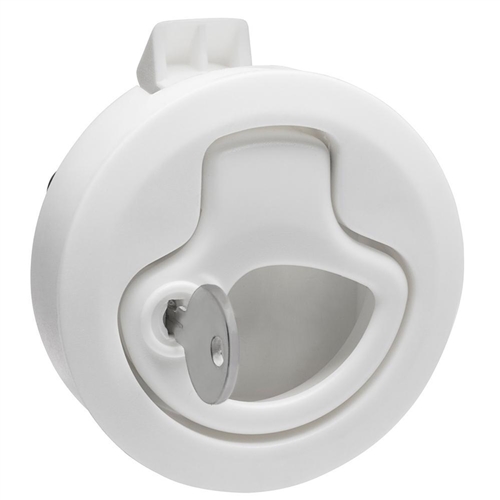 WhiteCap Industries 3228WC Locking Slam Latch, 2" Cutout, Nylon, White