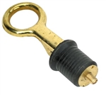 WhiteCap Industries Snap-Lever Bailer Drain Plug, 1" Diameter, Brass