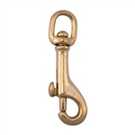 WhiteCap Industries Rotating Eye Snap Hook, 1/4" Hook, 3/8" Ring Diameter, Bronze