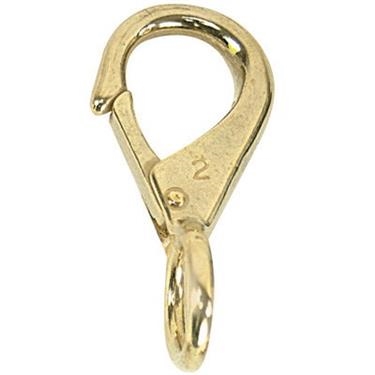 WhiteCap Industries S-1122C Fixed Eye Snap Hook, 7/16" Hook, 11/16" Ring Diameter, Bronze