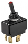 WhiteCap Industries Toggle Switch, 15 Amp, 12 Volt, SPDT, Mom-On/Off/Mom-On