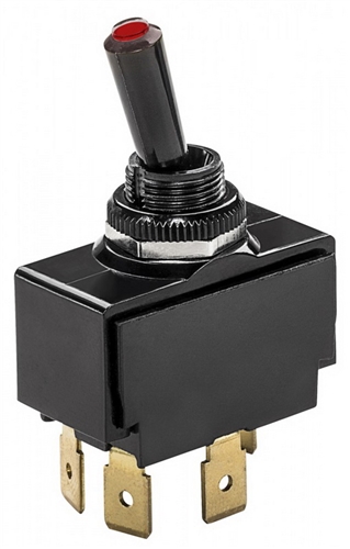 WhiteCap Industries S-7054C Toggle Switch, 15 Amp, 12 Volt, SPDT, Mom-On/Off/On