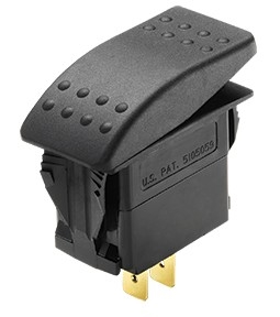 WhiteCap Industries S-7057C Rocker Switch, 20 Amp, 12 Volt, SPST, Mom-On/Off