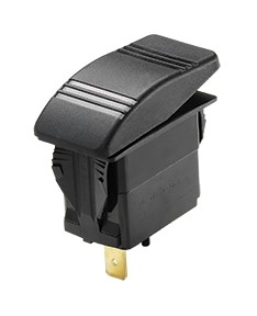 WhiteCap Industries S-7064C Illuminated Rocker Switch, 20 Amp, 12 Volt, SPST, Mom-On/Off