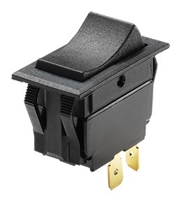 WhiteCap Industries S-8056C Illuminated Rocker Switch, 15 Amp, 12 Volt, DPDT, Mom-On/Off/Mom-On