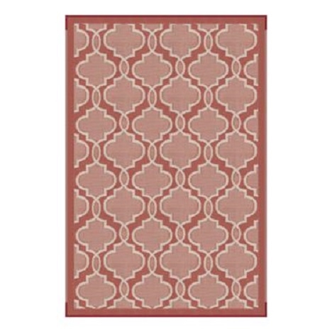 Lippert 2021028008 Reversible All-Weather Patio Mat, 6' x 9', Terracotta