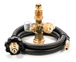 Camco Brass Tee W/4 Ports & 5' Hose