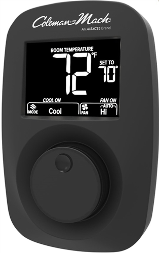 Coleman Mach 9430A3382 Digital Heat/Cool RV Air Conditioner Thermostat - 12V - Black