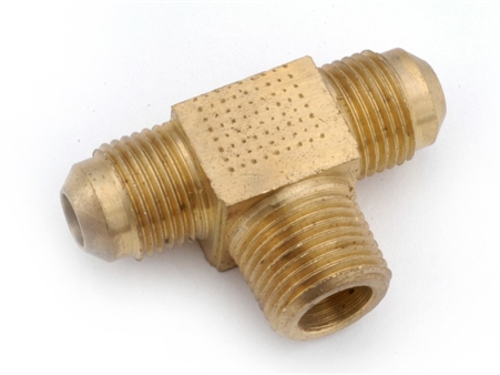 Anderson Brass Tee Flare to MPT Threads 3/8" x 3/8" x 3/8"