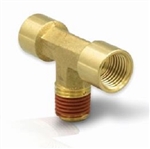 Suburban Propane Hose T-Connector, 1/4" Inverted Flare x 1/4" MPT