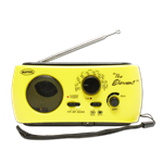 Ready America 10200 The Element Solar AM/FM/NOAA  Radio w/Flashlight - Yellow