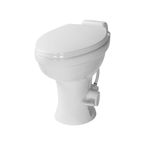 Lippert 2022113192 Flow Max Permanent Toilet With Elongated Seat, 18" Seat