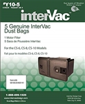 InterVac Y10-5 Disposable Vacuum Cleaner Bags For CS6/CS8 Vacuums - 5 Pack