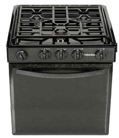 Suburban Manufacturing 3241A RV 22" Piezo Ignition Sealed 3-Burner Range-Black