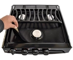 Stove Wrap SWRV600 Stove Top and Oven Protector For Furrion/Magic Chef/Greystone 3-Burner, Black