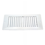 AP Products RV Heating/Cooling Floor Register/Vent, Without Damper, 4" x 8", White