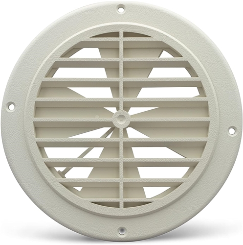 Thetford Rotating Ceiling Vent Fan Grill With Damper, Polar White