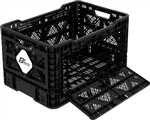 Big Ant Collapsible Smart Storage Crate With Open Window, 12.7 Gallon, Black