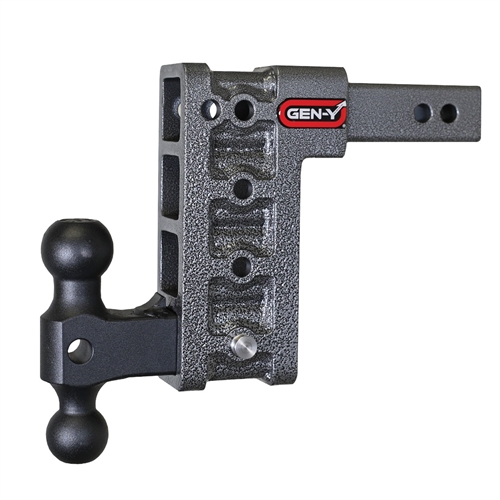 Gen-Y Hitch GH-514 Mega-Duty Adjustable 2-Ball Mount, 2" Hitch, 7-1/2" Drop/Rise, 16,000 Lbs