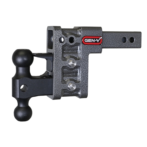 Gen-Y Hitch GH-523 Mega-Duty Adjustable 2-Ball Mount, 2" Hitch, 5" Drop/Rise, 16,000 Lbs