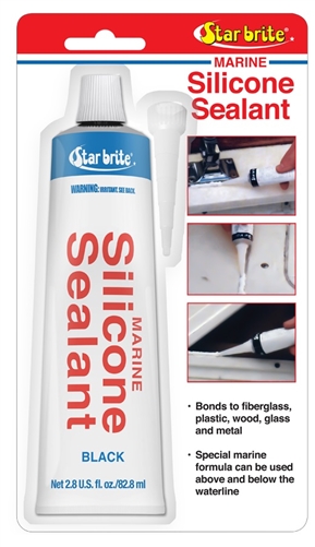 Star Brite 082103 Marine Grade Silicone Sealant - 2.8 Oz - Black