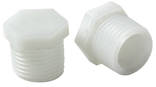 Camco 11630 RV Water Heater Drain Plug, 1/2" NPT - 2 Pack