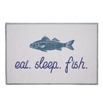 Crystal Art Eat Sleep Fish Door Mat, 27" x 18"       