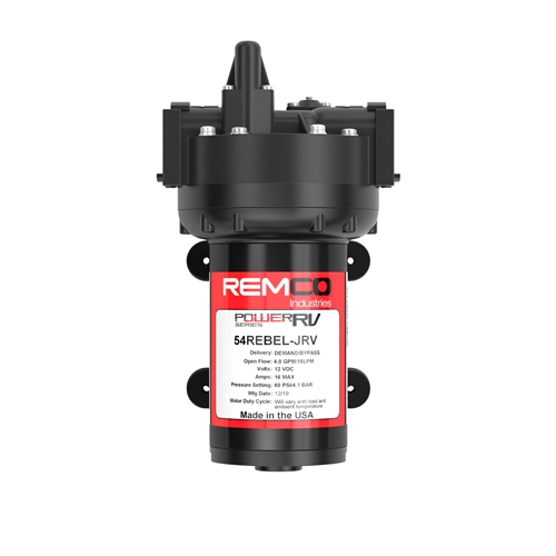 Remco Rebel 4 GPM Single Speed RV Fresh Water Pump, 12V DC