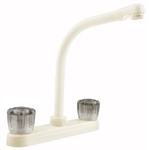 Dura Faucet  Bisque Hi-Rise Kitchen Faucet With Smoked Knobs