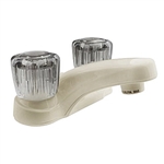 Dura Faucet  Lavatory RV Faucet With Smoke Acrylic Knobs, Bisque