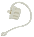Valterra EZ Coupler RV Fresh Water Hose Plug With Strap, 3/4" Male Thread, Off White