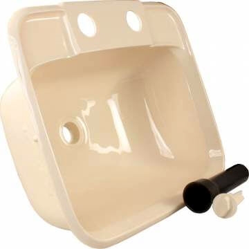 JR Products 95361 Molded Lavatory Sink - Parchment