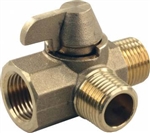 JR Products 62245 3-Way Brass RV Diverter Valve