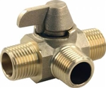 JR Products 3-Way Brass RV Diverter Valve