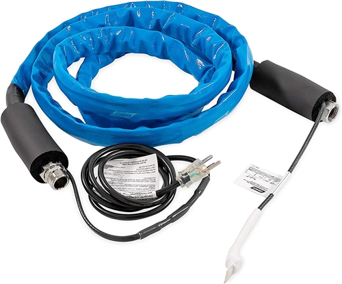 Camco C1W-22910 12' Taste Pure Heated Drinking Water Hose, Blue