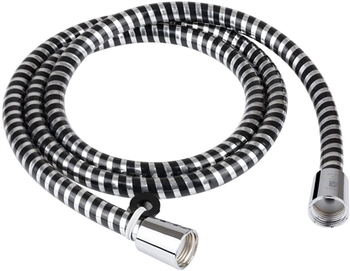 Dura Faucet DF-SA230-CP Vinyl Shower Hose, 60", Chrome/Black