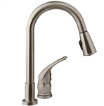 Dura Faucet Satin Nickel Brass Pull down Kitchen Faucet