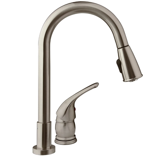 Dura Faucet Satin Nickel Brass Pull down Kitchen Faucet