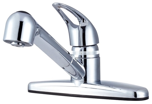 Dura Faucet DF-PK100-CP Chrome Non-Metallic Pull-Out RV Kitchen Faucet