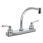 Phoenix 8" Dual Teacup Handle High Arc Kitchen Faucet - Chrome