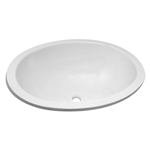 Lasalle Bristol Oval Sink 10"X13" With Cleanout Plug - White